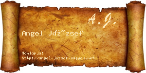 Angel József névjegykártya