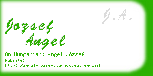 jozsef angel business card